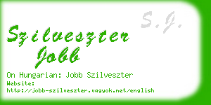 szilveszter jobb business card